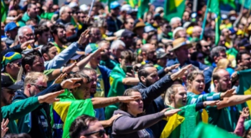 Bolsonaro-Anhänger:innen bei einer Kundgebung in São Miguel do Oeste im Bundesstaat Santa Catarina (Video-Screenshot Soziale Netzwerke)