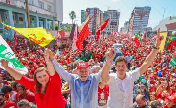Lula da Silva bei seinem Wahlkampfauftritt in Recife
