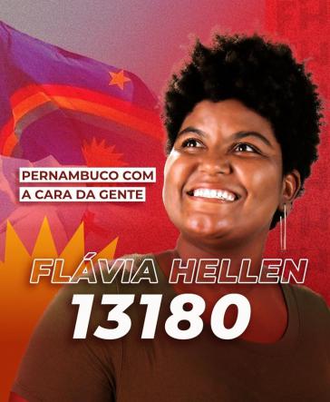 Immer mehr Frauen, queere und Schwarze Menschen stellen sich in Brasilien zur Wahl. So auch die lesbische Politikerin Flavia Hellen von der Arbeiterpartei PT im Bundesstaat Pernambuco