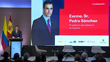 "Wille ohne Weg": Spaniens Ministerpräsident Sánchez beim kolumbianisch-spanischen Unternehmertreffen in Bogotá am 25. August