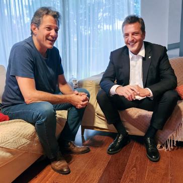 Fernando Haddad und Sergio Massa diskutierten ihre Pläne in São Paulo Fernando Haddad und Sergio Massa diskutierten ihre Pläne in São Paulo