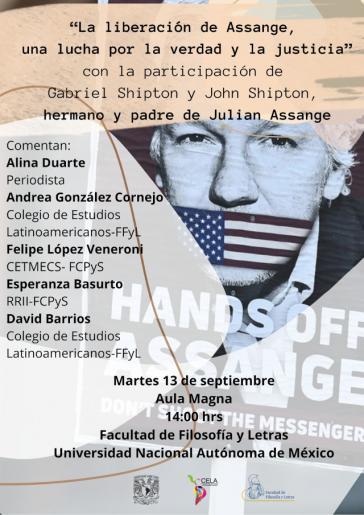 "Die Befreiung von Julian Assange, ein Kampf für Wahrheit und Gerechtigkeit": Ankündigung der Veranstaltung an der Unam "Die Befreiung von Julian Assange, ein Kampf für Wahrheit und Gerechtigkeit": Ankündigung der Veranstaltung an der Unam