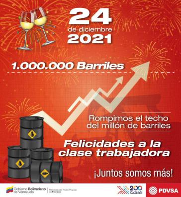 Das staatliche Ölunternehmen PDVSA feierte zwischen den Jahren den Anstieg der Produktion Das staatliche Ölunternehmen PDVSA feierte zwischen den Jahren den Anstieg der Produktion