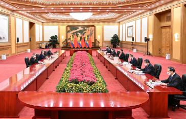 Präsident Lasso postete unter diesem Foto: "Die Beziehungen zwischen Ecuador und China treten in eine neue Phase ein"
