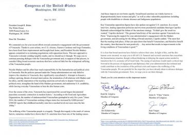 "Dear Mr. President": Brief der US-Abgeordneten an Biden vom 10. Mai