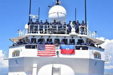 USCG Cutter Northland der US-Küstenwache patrouilliert mit in der Nähe von Port-au-Prince