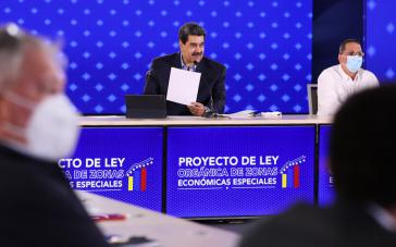 Präsident Maduro: Die nationale Produktion könne durch SẀZ mit lokalen und ausländischen Investitionen angekurbelt werden Präsident Maduro: Die nationale Produktion könne durch SẀZ mit lokalen und ausländischen Investitionen angekurbelt werden