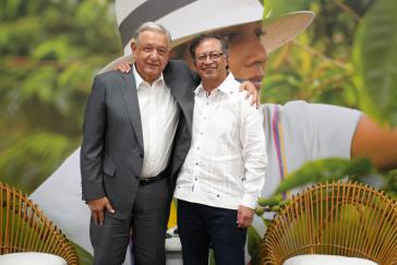 Die Präsidenten von Mexiko und Kolumbien, Andrés Manuel López Obrador und Gustavo Petro