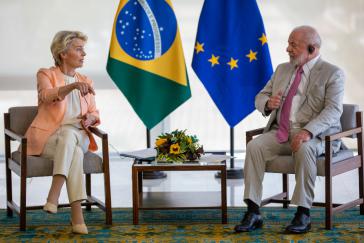 Verwahrt sich gegen Anmaßungen der Europäischen Union: Lula im Gespräch mit von der Leyen