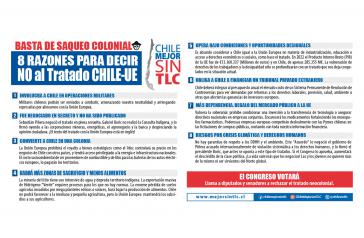 "Chile Mejor sin TLC" fasst zusammen: "8 Gründe, um NEIN zum Abkommen Chile-EU zu sagen"
