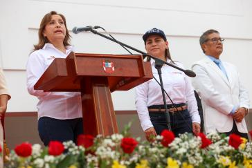 Präsidentin Dina Boluarte will "der Kriminalität und dem organisierten Verbrechen mit einem Frontalangriff standhaft und entschlossen entgegentreten"