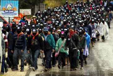 Ein Marsch der Zapatisten im Jahr 2012