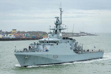 Die HMS Trent. Großbritannien will Guyana im Konflikt mit Venezuela "diplomatisch und militärisch unterstützen"