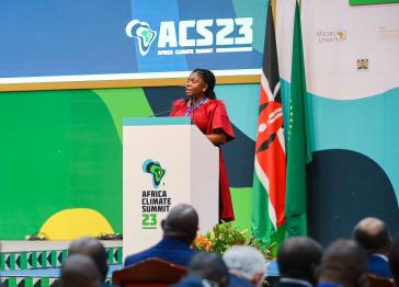 Kolumbiens Vizepräsidentin Francia Márquez auf dem Afrikanischen Klimagipfel in Nairobi