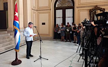 Kubas Vize-Außenminister Carlos Fernández de Cossío stellte den Sachverhalt vor der Presse klar