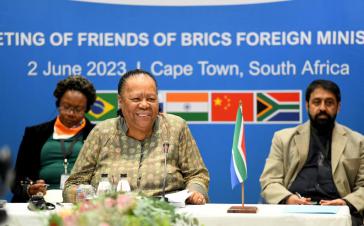 Südafrikas Außenministerin Naledi Pandor leitete auch das Treffen der "Freunde der Brics"
