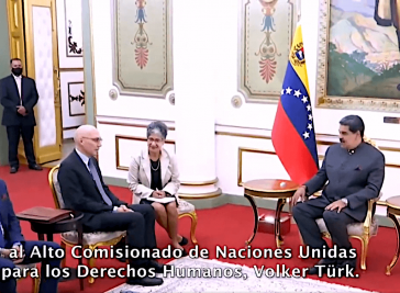 Der UN-Hochkommissar für Menschenrechte auf Einladung der Regierung Maduro in Caracas