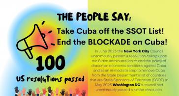 In den USA fordern 100 Resolutionen ein Ende der Blockade gegen Kuba