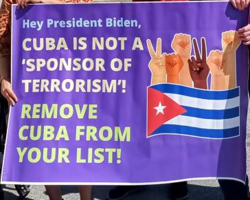 Eine weltweite Kampagne fordert von Präsident Joe Biden, Kuba von der Terrorliste zu streichen