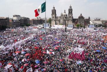 Wahlkampfauftakt von Claudia Sheinbaum am 1. März in Mexiko-Stadt