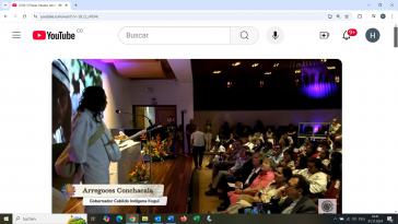 Ansprache des Gouverneurs Arregoces Conchacala anlässlich der Übergabe von drei rituell bedeutenden Kulturgüter an die Kogi (Screenshot) Ansprache des Gouverneurs Arregoces Conchacala anlässlich der Übergabe von drei rituell bedeutenden Kulturgüter an die Kogi (Screenshot)