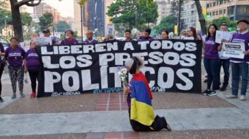 Eine Kundgebung fordert die Freilassung politischer Gefangener in Venezuela Eine Kundgebung fordert die Freilassung politischer Gefangener in Venezuela