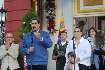 Venezuelas Nicolás Maduro und Alex Saab (recht im Bild) im Jahr 2023 Venezuelas Nicolás Maduro und Alex Saab (recht im Bild) im Jahr 2023