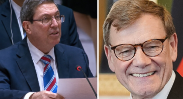 Die Außenminister von Kuba und Deutschland: Bruno Rodríguez (links) und Johann Wadephul (rechts) Die Außenminister von Kuba und Deutschland: Bruno Rodríguez (links) und Johann Wadephul (rechts)
