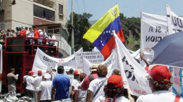Kundgebung in Caracas gegen Zwangsräumung
