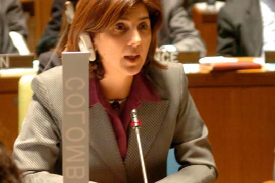 Designierte Außenministerin Kolumbiens, María Angela Holguín (hier bei UNO)