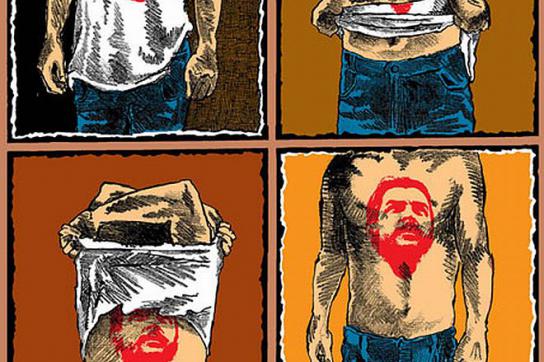 Ché Guevara auf dem T-Shirt und auf der Haut