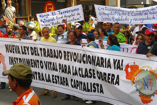 Protest in Caracas: Gewerkschaften fordern "mehr Revolution" Protest in Caracas: Gewerkschaften fordern "mehr Revolution"