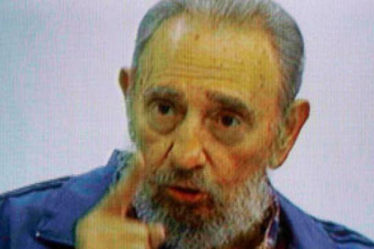 Fidel Castro während des Fernseh-Interviews