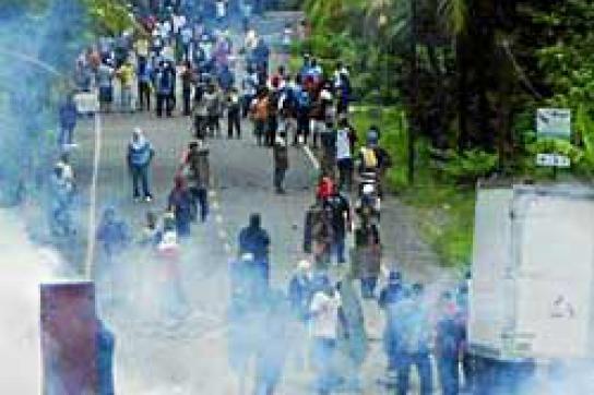 Panama Ende letzter Woche: Mit Tränengas gegen Demonstranten