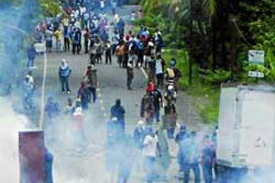 Panama Ende letzter Woche: Mit Tränengas gegen Demonstranten Panama Ende letzter Woche: Mit Tränengas gegen Demonstranten