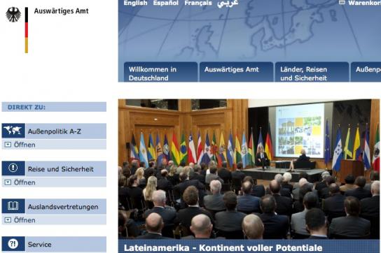 Homepage des Außenamtes: Topthema ist die neue "LAK-Strategie" Homepage des Außenamtes: Topthema ist die neue "LAK-Strategie"