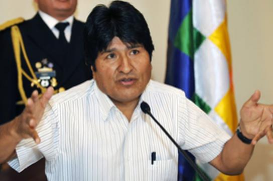 Maßnahmen zurückgenommen: Boliviens Präsident Evo Morales Boliviens Präsident Evo Morales