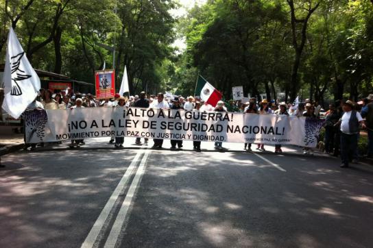 Protest der Friedensbewegung in Mexiko
