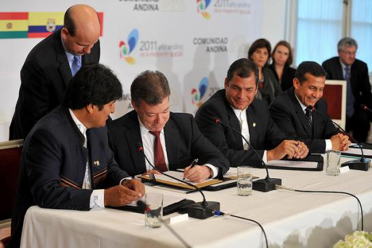 Präsidenten auf CAN-Gipfel am Dienstag in Bogotá