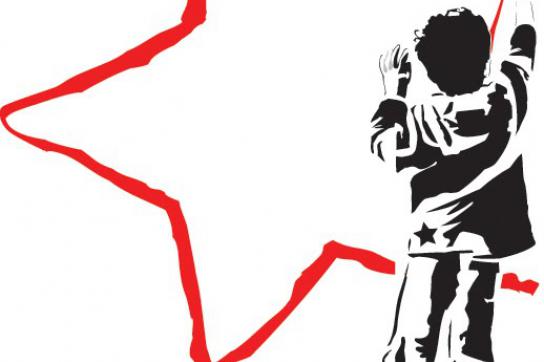 Bau den Sozialismus auf - Graffiti-Vorlage aus Caracas