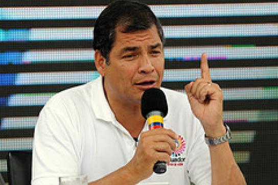 Im Konflikt mit Medienkonzernen: Rafael Correa Im Konflikt mit Medienkonzernen: Rafael Correa
