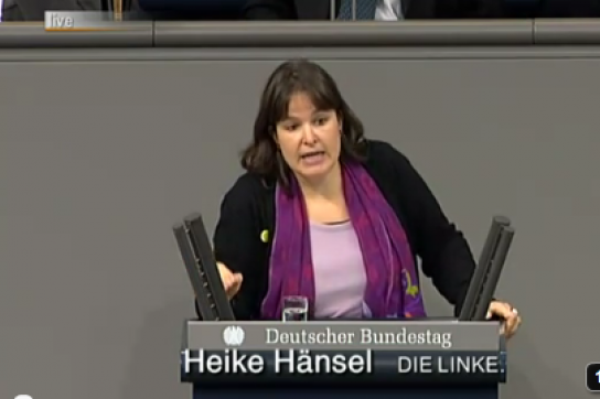 Heike Hänsel (Linke) im Bundestag