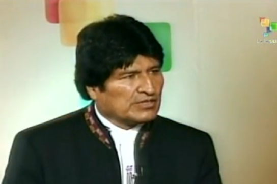 Evo Morales im Interview mit Telesur Evo Morales im Interview mit Telesur
