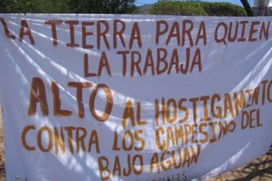 Protest der Kleinbauern von Bajo Aguán in einem Klima der Angst. Die Aktivisten 