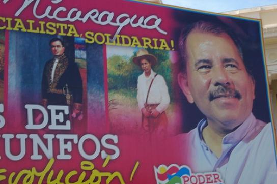 Wahlplakat für Ortega in Nicaragua