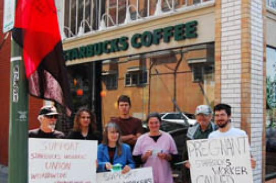 Aktion vor Starbucks-Filiale in Chile