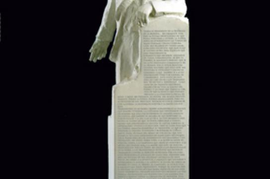 Die Statue des Bildhauers Oscar Planidura zeigt Salvador Allende Statue Salvador Allendes