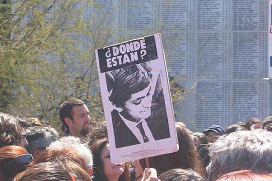 Protest von Angehörigen der Diktatur-Opfer in Chile