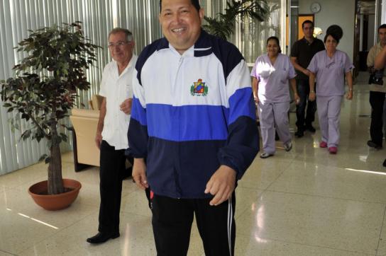 Soll Optimismus verbreiten: Hugo Chávez nach seiner Operation in Havanna