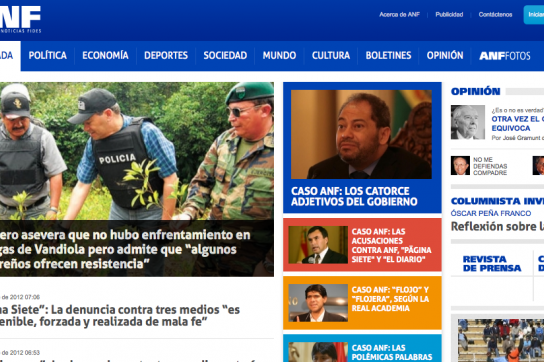Homepage der Agentur Fides